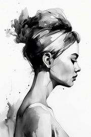 watercolor woman by haroulita