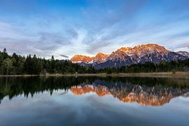 Glowing mountains
