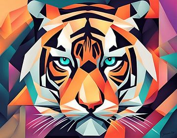 Abstracte kunst - Tiger 2 van Johanna's Art