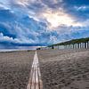 Lever de soleil sur la plage de Domburg sur Danny Bastiaanse