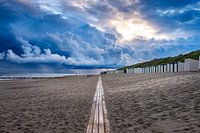 Zonsopkomst op het strand van Domburg