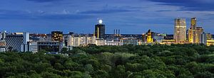 Berlin 360° am Abend in 10 Panoramen - Panorama 5/10:  City West mit Hotel- und Bürotürmen am Kurfürstendamm und Tauentzienstrasse