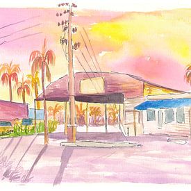 Naples Floride Scène de rue tropicale au coucher du soleil sur Markus Bleichner