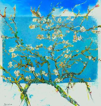 De bloeiende appelboom. Inspiratie Vincent van Gogh,( 9 ) van Ineke de Rijk