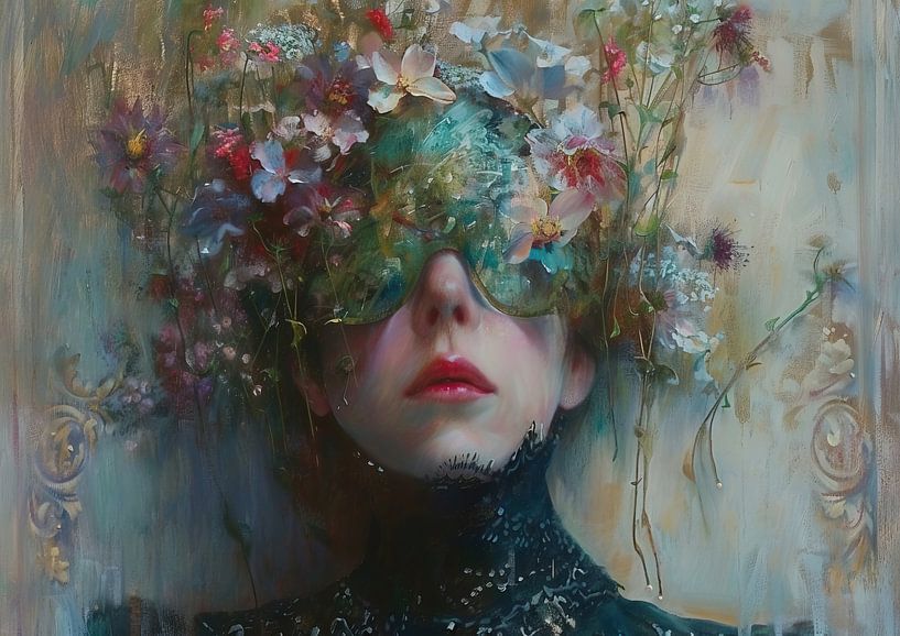 Flower lady by Abstract Painting