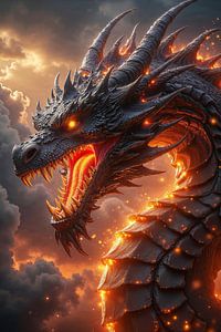Fantasy Wall Art: INFERNATH - The Dragon from Hell