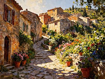 Romantisch dorp – Het bloemrijke dorpspad van Johannas Art Creations