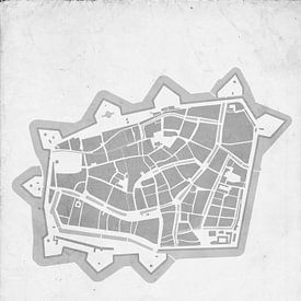 City map of Leeuwarden 1760 by STADSKAART
