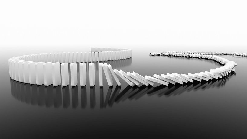 Domino-effect in actie van Rainer Zapka