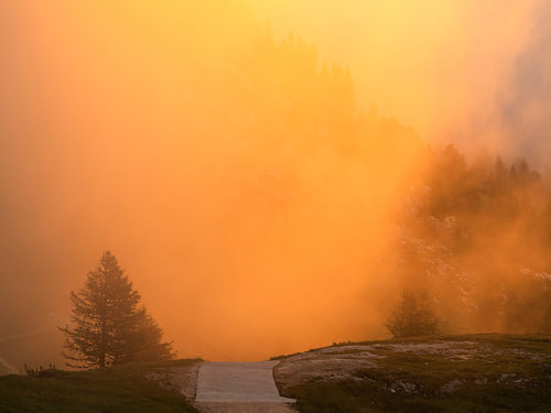 Magical moments of light in the Dolomites