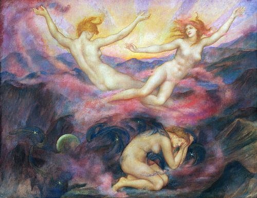 Evelyn De Morgan, Nacht en dageraad - 1914