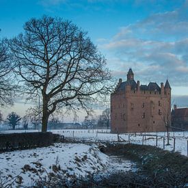 Einen frühen Januar Morgen beim Schloss Doornenburg von Cynthia Derksen