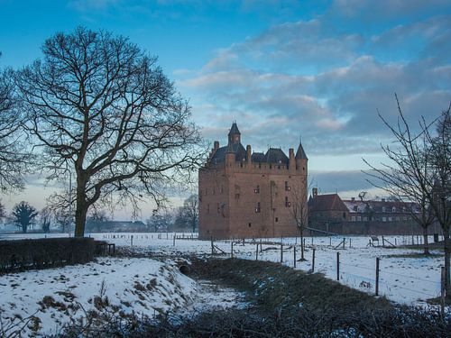 Einen frühen Januar Morgen beim Schloss Doornenburg