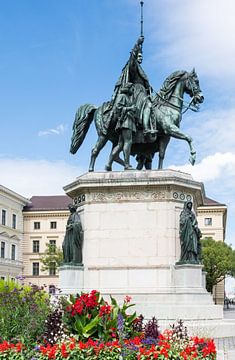 Ruiterstandbeeld van Koning Ludwig I in München van ManfredFotos