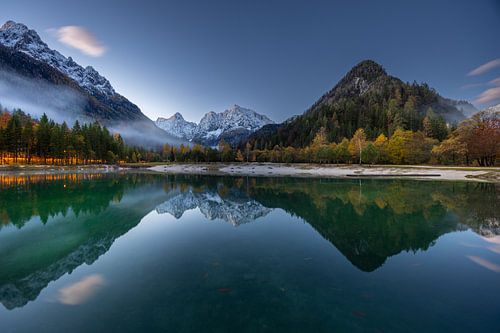 Slovenië, Jezero Jasna, Meer van Jasna, Kranjska Gora van Thomas Rieger
