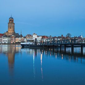 View of beautiful Deventer in the "blue hour" by Meindert Marinus