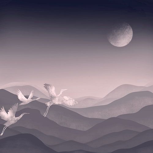 Japanese cranes - The land of the rising sun