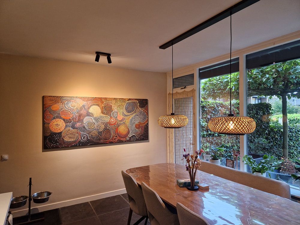 Kreis Harmonie | Aborigine-Punkt-Kunst  von ARTEO Gemälde 