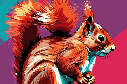 Eekhoorn in Pop Art-stijl 6