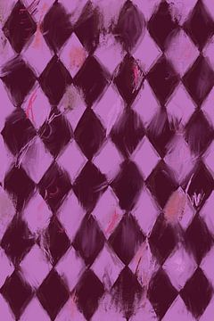 Modern abstract "paarse ruit" van Studio Allee
