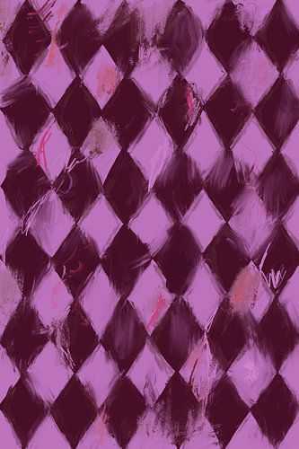 Modern abstrakt "lila kariert"