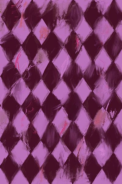 Modern abstract "purple plaid" by Studio Allee