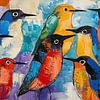 Peinture d'oiseaux | Salon sur Peinture Abstraite