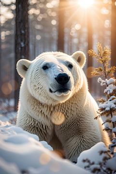 Polar bear animals by Ayyen Khusna