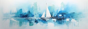 Bateau à voile | Bateau à voile abstrait sur Art Merveilleux