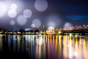 Bonn bei Nacht am Rhein - Bonn at night on the Rhine