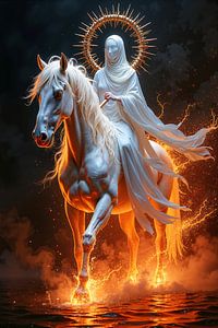 Fantasy Wall Art: SERELYA – The holy woman on the white horse