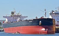Zeeschip Scorpio en roeiers