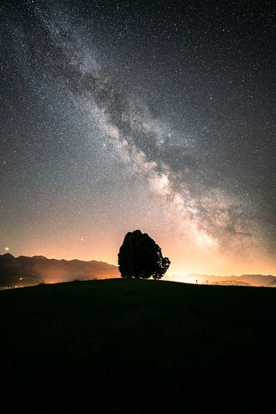 Milky Way over the Upper Allgäu and the Allgäu Alps by Leo Schindzielorz