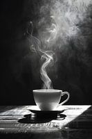 Coffee break in black and white