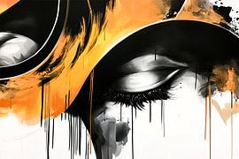 Eye in black and white abstract by Art & Soul Creations