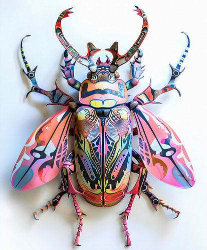 Coléoptère artistique coloré