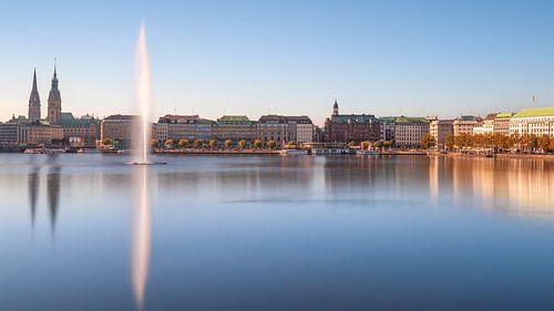 Stadsgezicht van Hamburg Duitsland