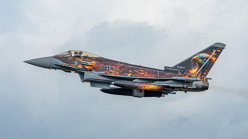 Luftwaffe Eurofighter Typhoon gevechtsvliegtuig.