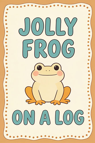 Grenouille joyeuse – Affiche pour chambre d'enfant