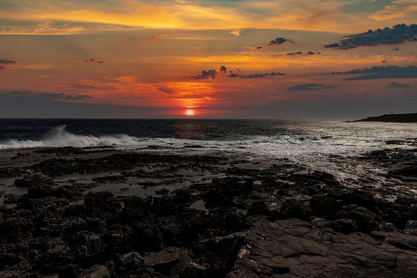 Sonnenuntergang an der Südküste Gran Canarias von Gert Hilbink