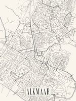 City map Alkmaar - City - Light version - Map