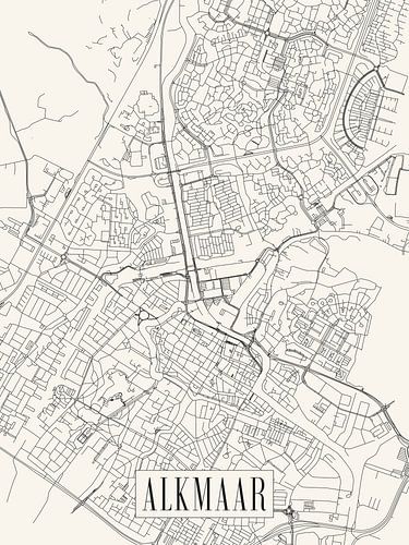 City map Alkmaar - City - Light version - Map