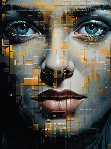 Modernes abstraktes Porträt