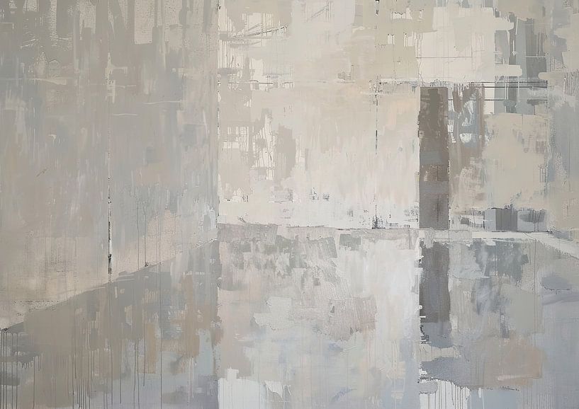 Grijs Abstract van Abstract Schilderij