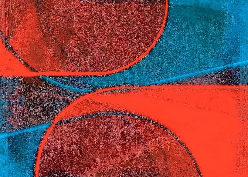 Lumineux Mid Century Bauhaus Formes Corail par FRESH Fine Art