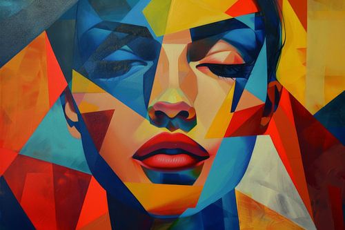 Pop Art Vrouw Geometrisch