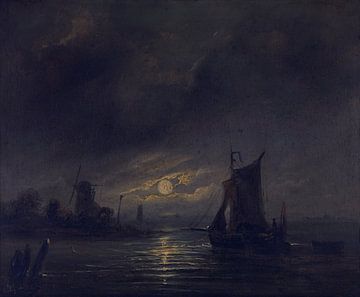 Nachtansicht, Egide Linnig, 1843