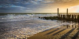 Sunset by the sea by Evert Jan Kip