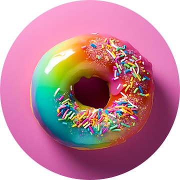 smakelijke roze Donut van PixelPrestige