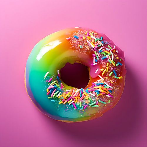 tasty pink donut
